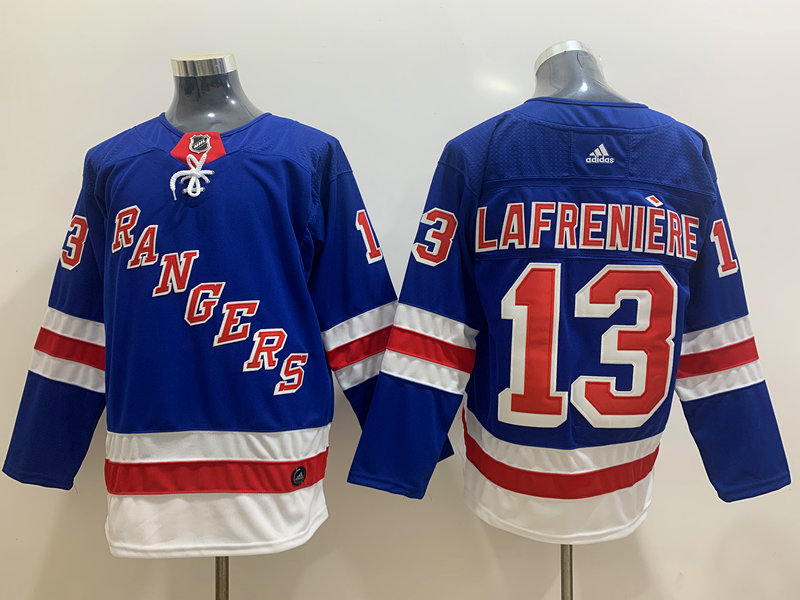 Men's New York Rangers Alexis Lafreniere #13 Blue Jersey
